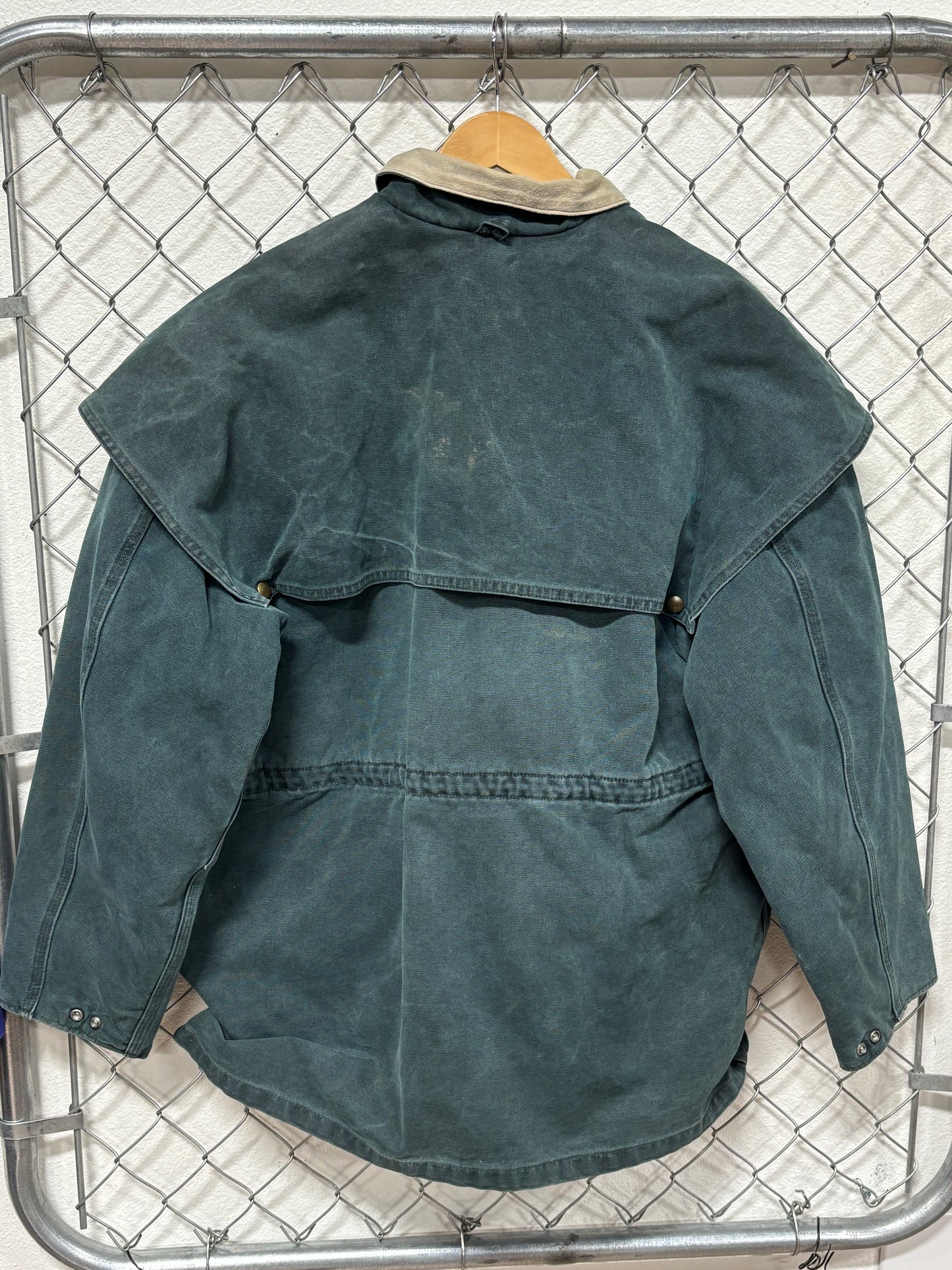 Vintage 90's Carhartt CB5043 Heart Green Duster Jacket Size Large