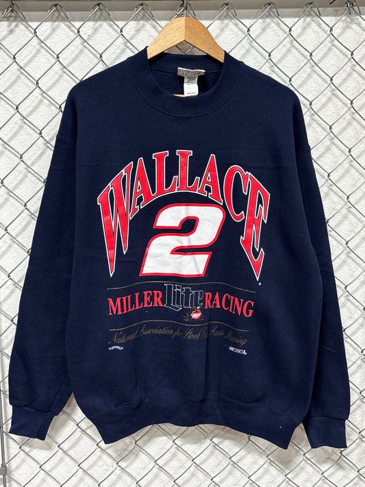 Vintage 90's Rusty Wallace Miller Lite Racing NASCAR Sweater Size Large