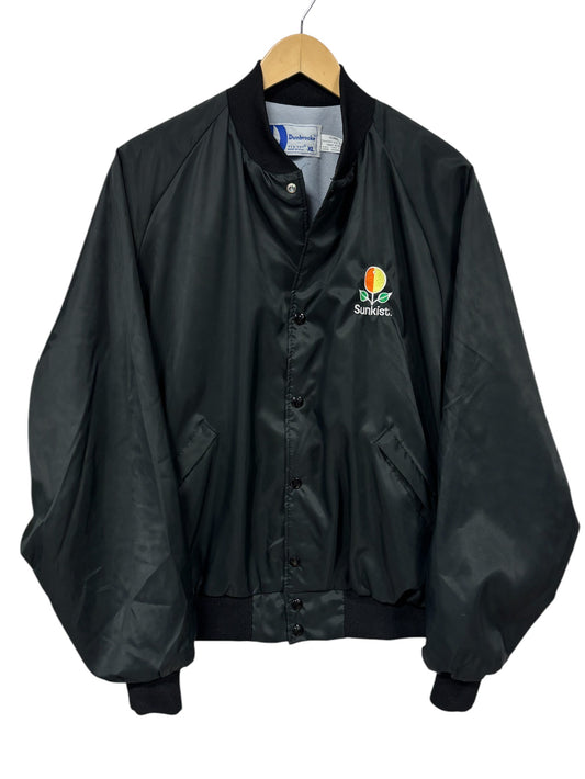 Vintage Sunkist Nylon Bomber Jacket Size XL