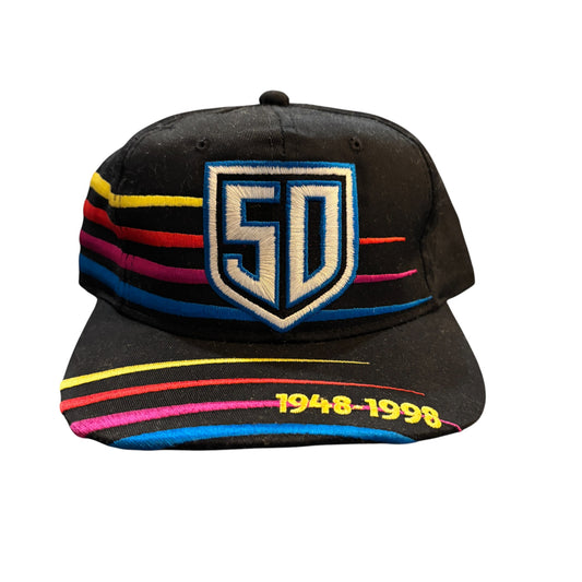 Vintage 90's NASCAR 50th Anniversary Racing Snapback Hat