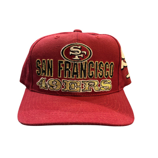 Vintage 90's San Francisco 49ers Old English Blockhead Snapback Hat