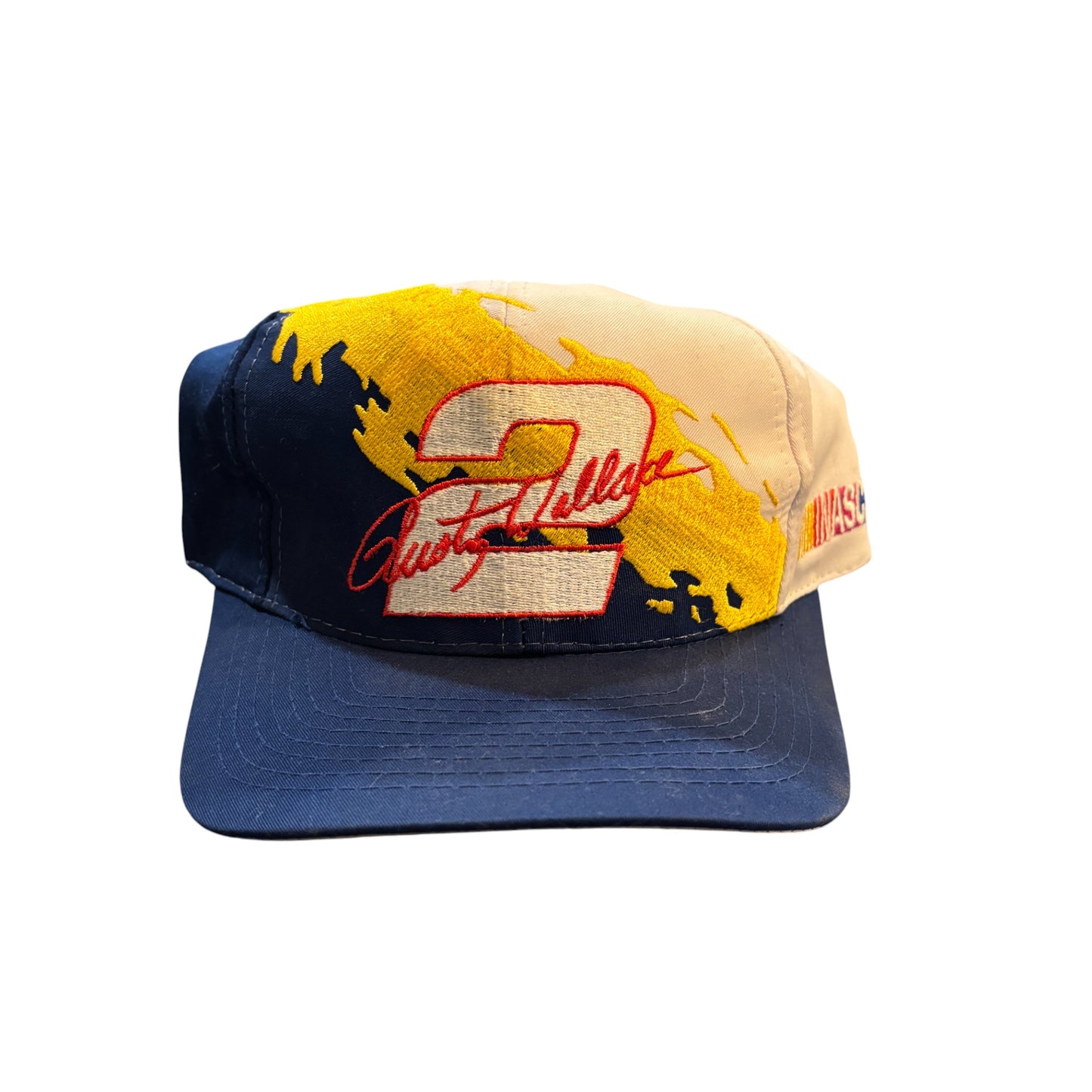 Vintage 90's NASCAR Rusty Wallace Logo 7 Paint Splatter Hat
