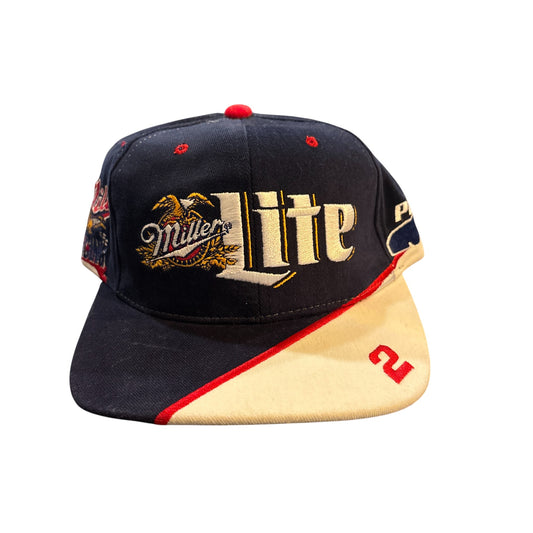 Vintage 90's NASCAR Rusty Wallace Miller Lite Racing Hat