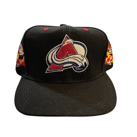Vintage 90's Annco Colorado Avalanche Side Patch Stanley Cup Champion Hat