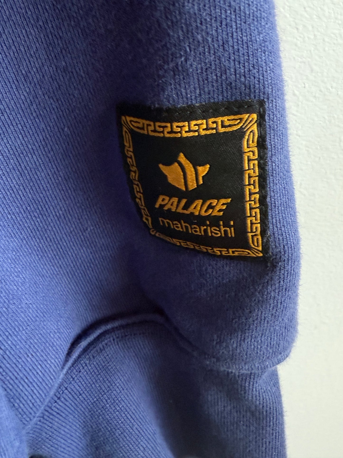 Palace Maharishi Tri Ferg Blue Hoodie Size XL