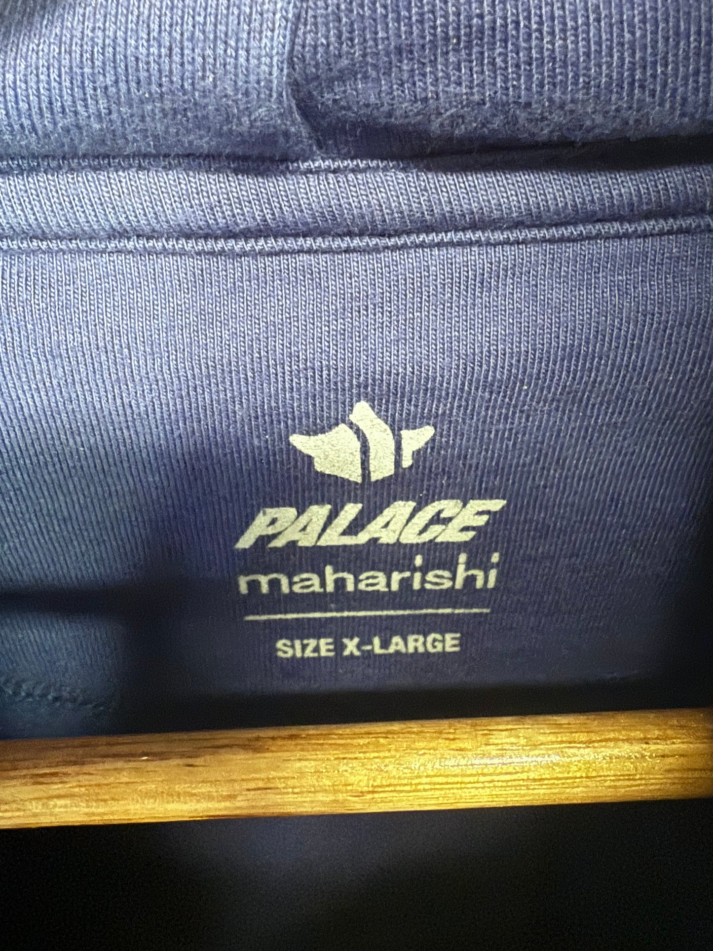 Palace Maharishi Tri Ferg Blue Hoodie Size XL