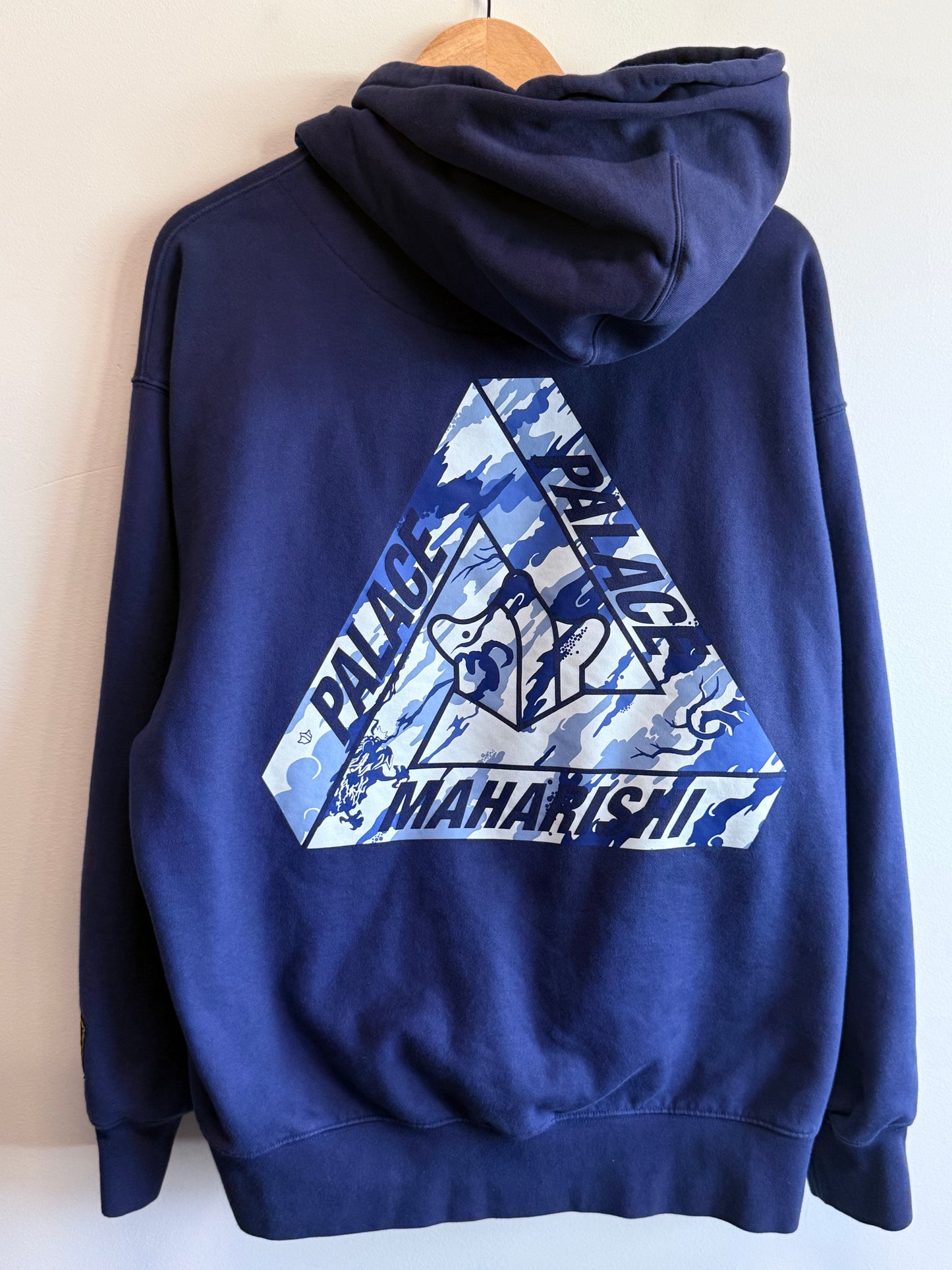 Palace Maharishi Tri Ferg Blue Hoodie Size XL