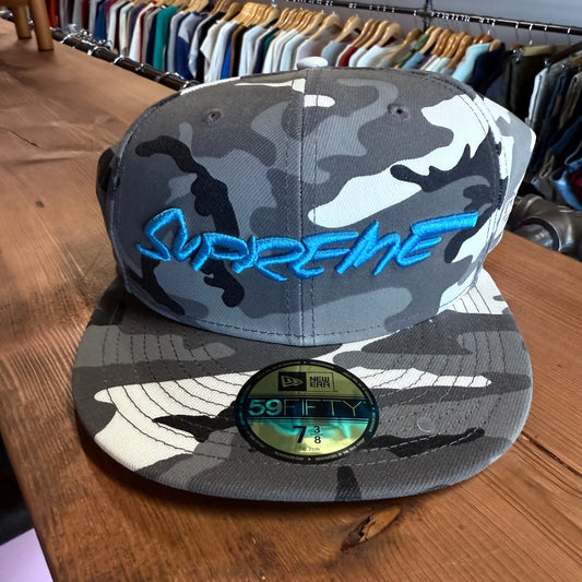 Supreme Snow Camo Futura Logo Fitted Hat Size 7 3/8