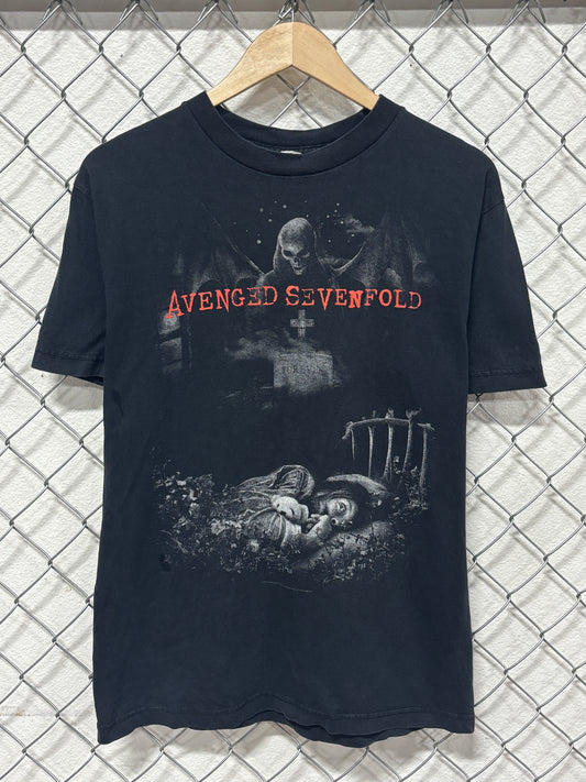Vintage Y2K Avenged Sevenfold A7X Band Graphic Tee Size Medium