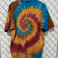 Vintage 90's Liquid Blue Kokopelli Tie Dye Southwestern Tee Size XL