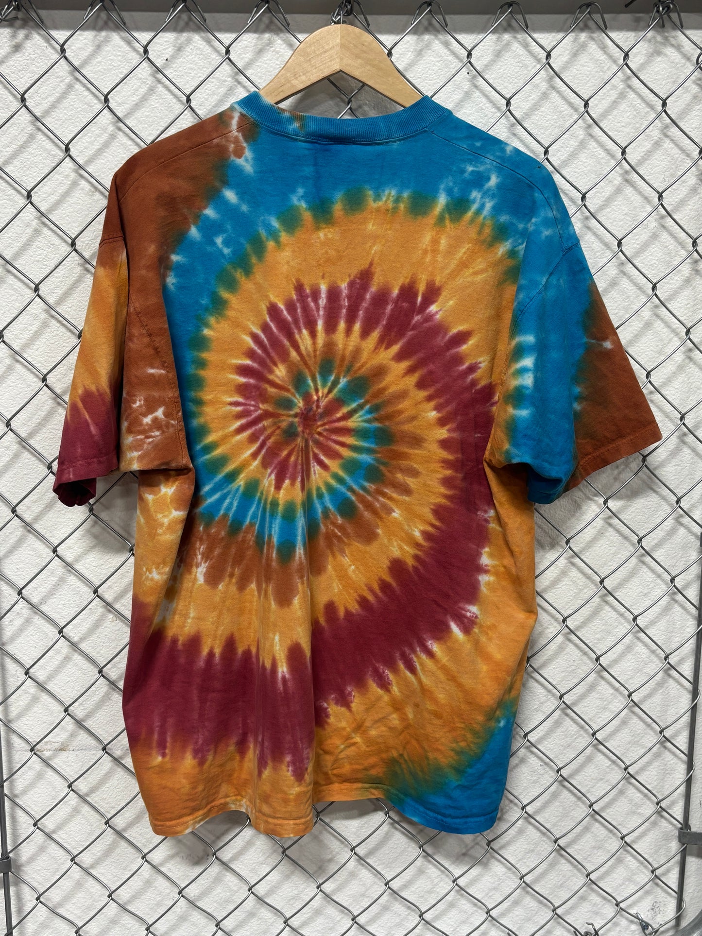 Vintage 90's Liquid Blue Kokopelli Tie Dye Southwestern Tee Size XL