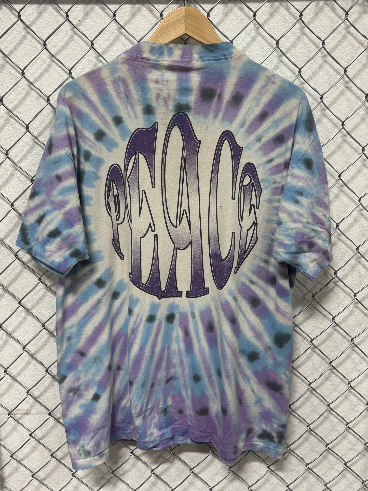 Vintage 1993 Mushroom Peace Tie Dye Not Fade Away Graphic Tee Size XL