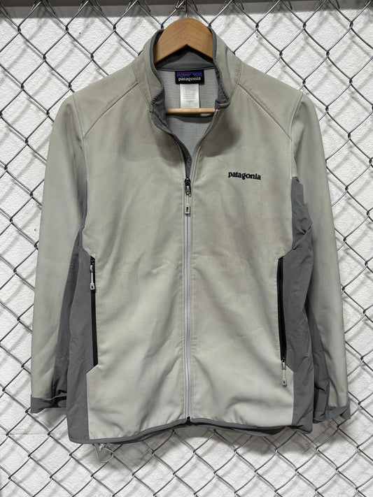 Patagonia Women's Adze Soft Shell Grey Zip Up Jacket Size Medium