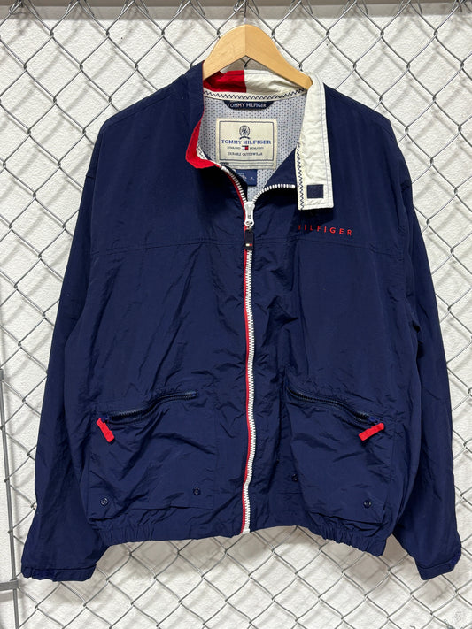 Tommy Hilfiger Navy Blue Flag Logo Jacket Size XL