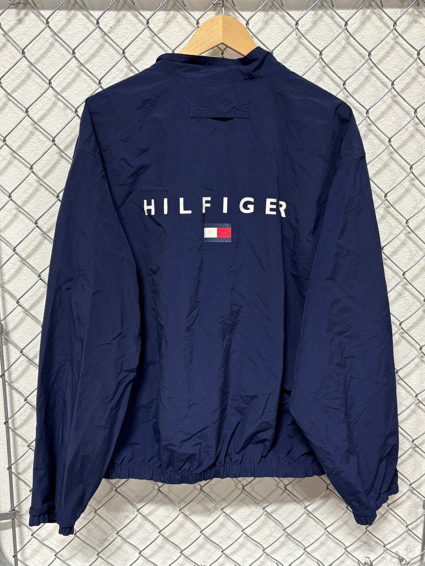 Tommy Hilfiger Navy Blue Flag Logo Jacket Size XL