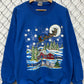 Vintage 90's Christmas Santa Delivering Cartoon Sweater Size XL