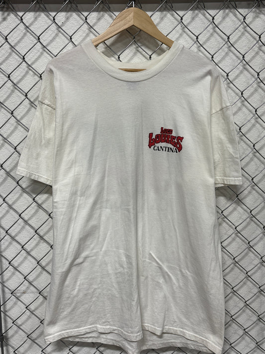 Vintage 90's Loco Louies Cantina Drinkin Ale Chasin Tail Bar Tee Size XL