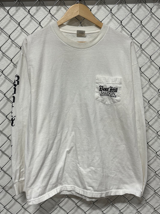 Vintage 90's Boot Hill Saloon 99 Biketoberfest Long Sleeve Shirt Size XL