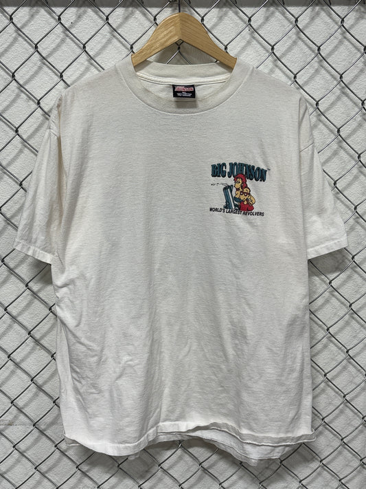 Vintage 90's Big Johnson World's Largest Revolvers Funny Graphic Tee Size XL