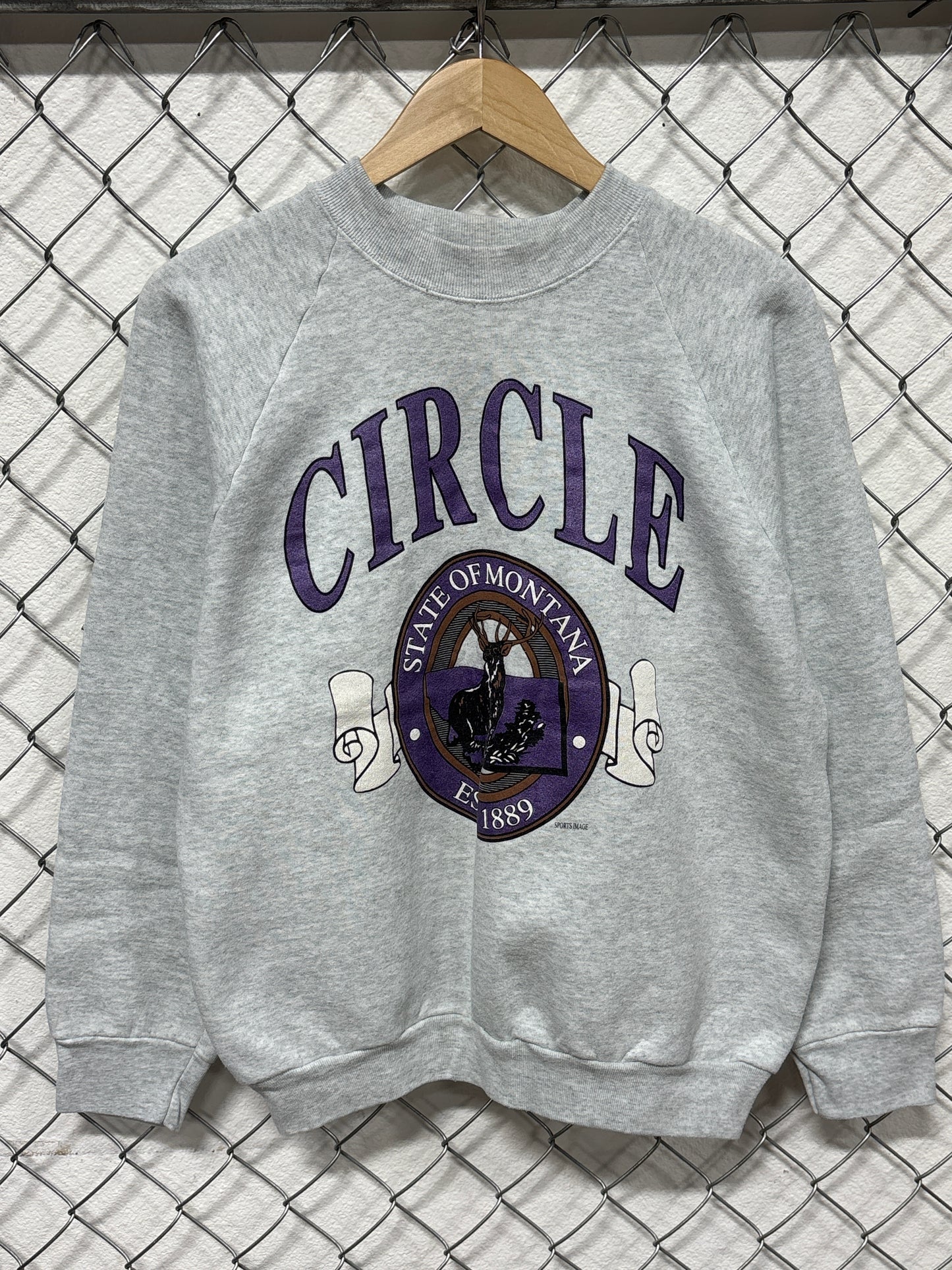 Vintage 90's Circle Montana Small Town Crewneck Sweater Size Large