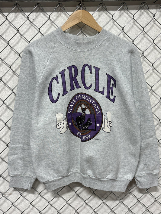 Vintage 90's Circle Montana Small Town Crewneck Sweater Size Large