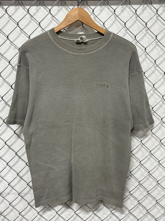 Vintage 90's Rocke Gear Waffle Short Sleeve Grey Tee Size Large