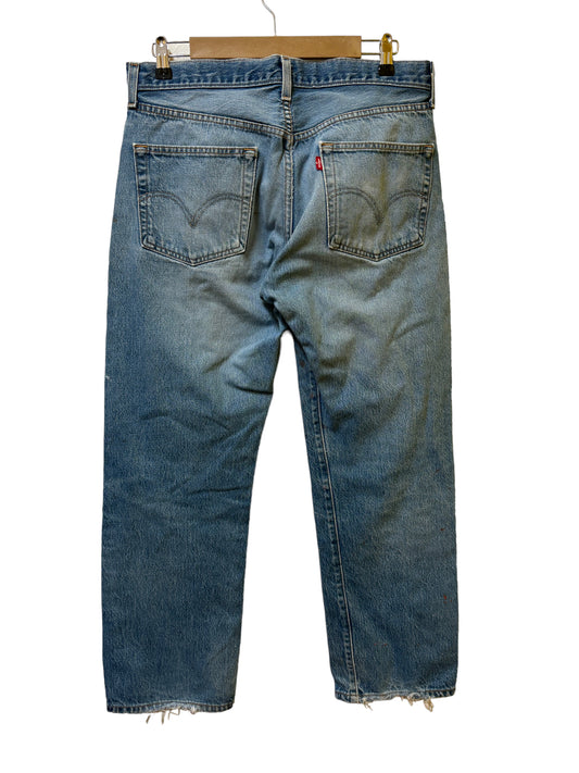Vintage Levi 501 Paint Splatter Medium Distressed Denim Jeans Size 34x30