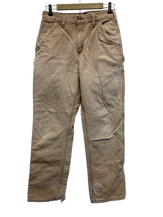 Carhartt Brown Flannel Lined Carpenter Pants Size 30x32