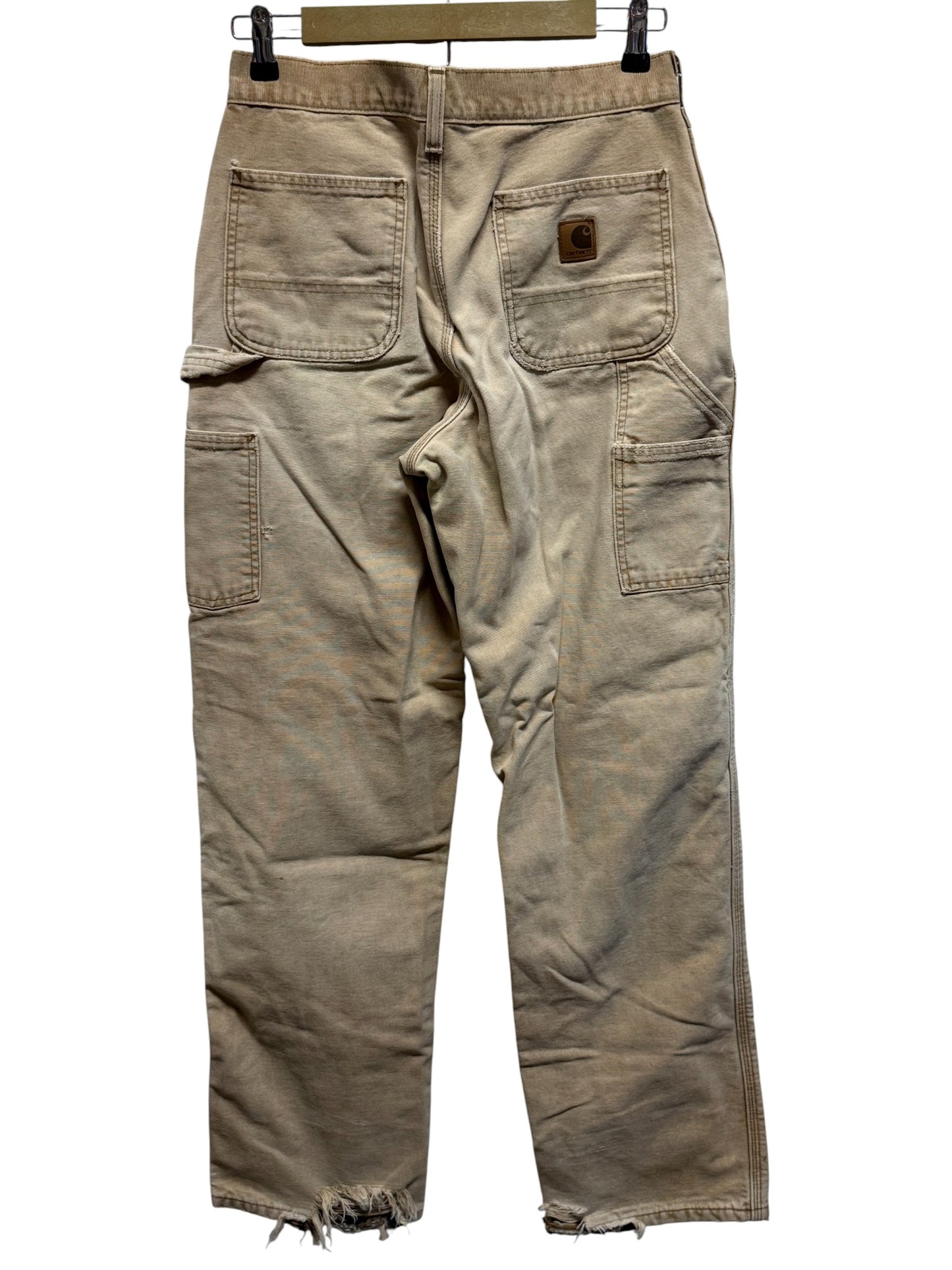 Carhartt Brown Flannel Lined Carpenter Pants Size 30x32