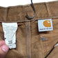 Vintage Carhartt Brown Double Knee Distressed Carpenter Pants Size 32x30