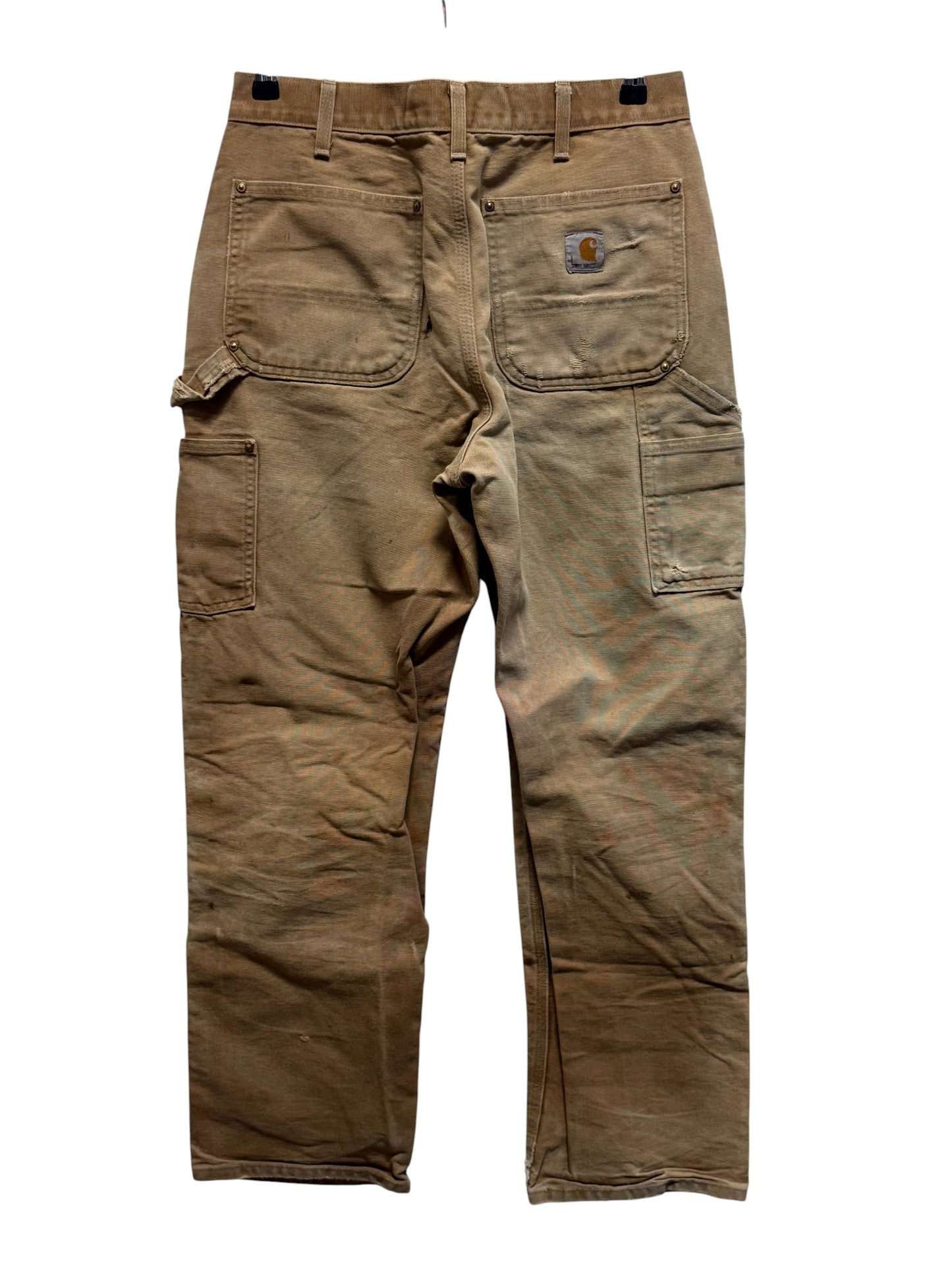 Vintage Carhartt Brown Double Knee Distressed Carpenter Pants Size 32x30