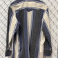 Vintage Wrangler Pearl Snap Striped Brushpopper Button Up Western Shirt Size XL