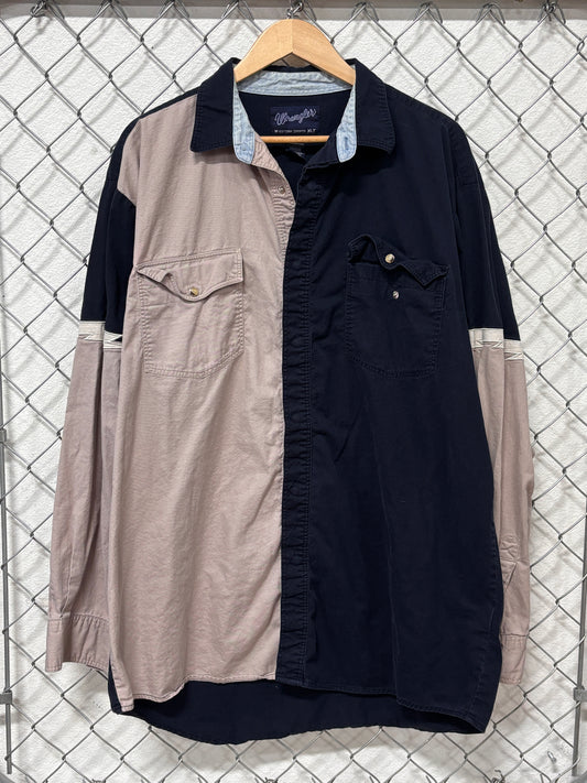 Wrangler Button Up Western Brushpopper Shirt Size XL