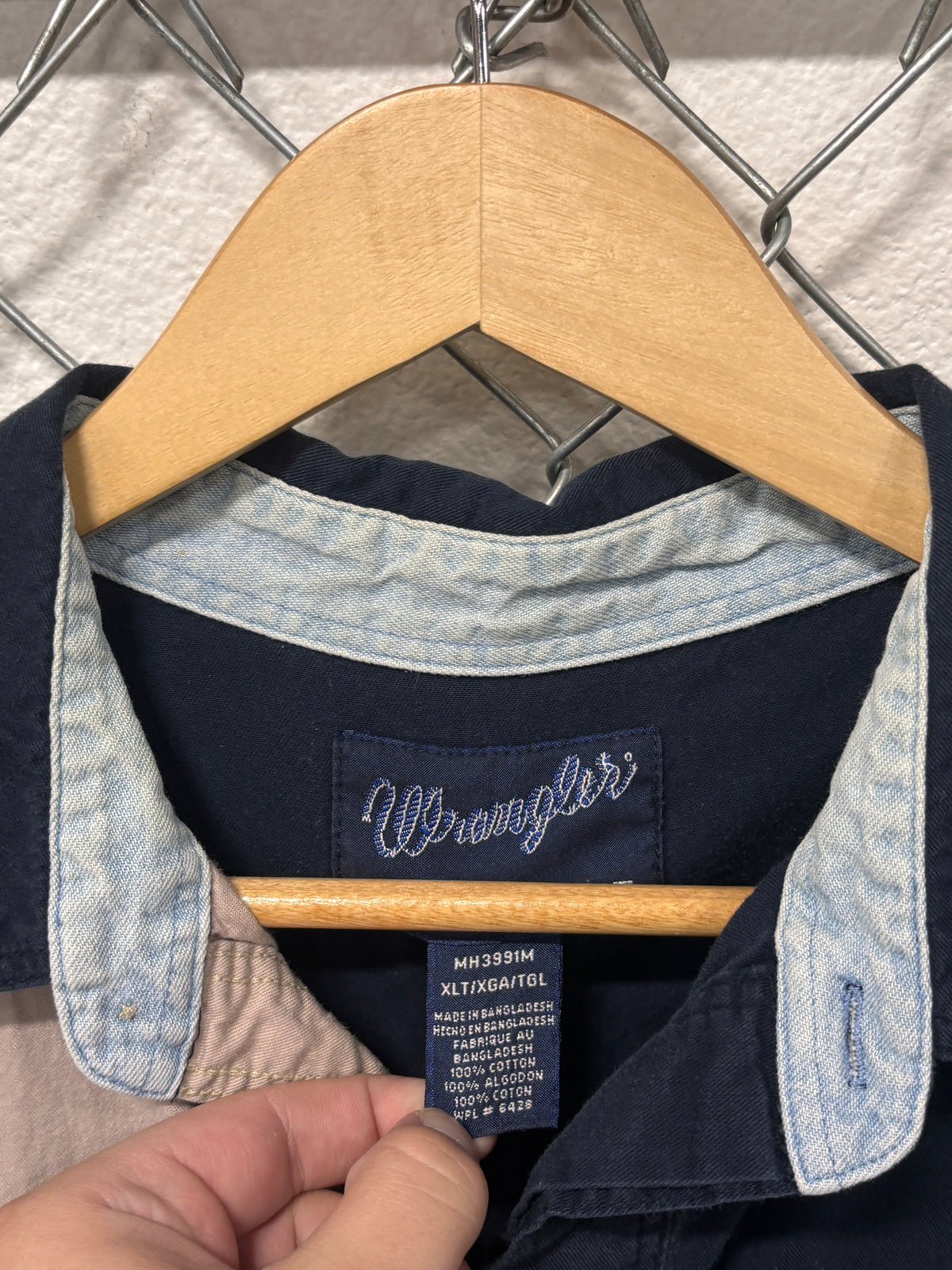 Wrangler Button Up Western Brushpopper Shirt Size XL