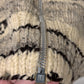 Vintage 60's Cowichan Hand Made Zip Up Cardigan Sweater Size Large