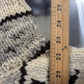 Vintage 60's Cowichan Hand Made Zip Up Cardigan Sweater Size Large