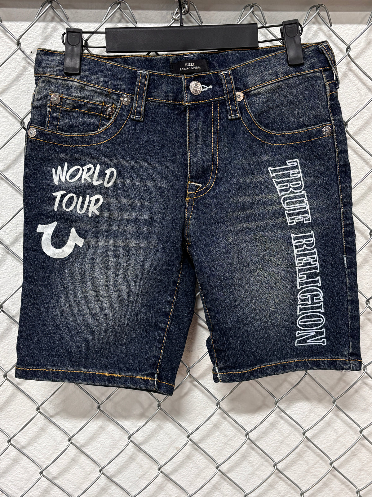 Y2K True Religion World Tour Denim Shorts Size 12