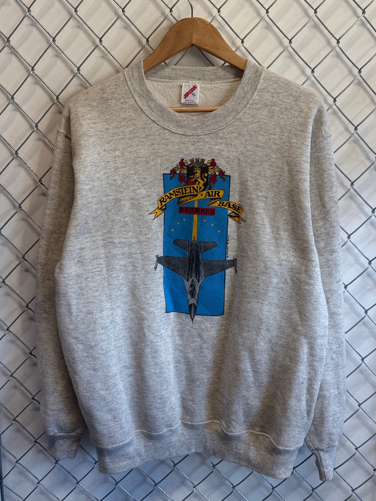 Vintage 1987 Germany Ramstein Air Base Military Sweater Size XL