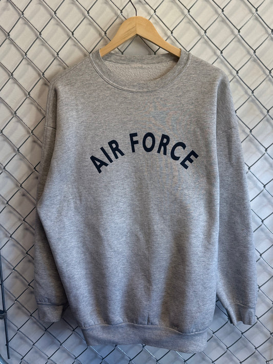 Vintage 90's Air Force US Military Grey Sweater Size XL