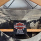 Vintage 1995 Harley Davidson Patches USA Flag Tie Dye Tee Size Medium