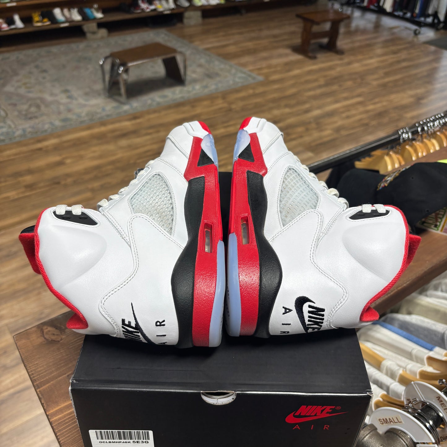 Jordan 5 'Fire Red Black Tongue' Size 9.5