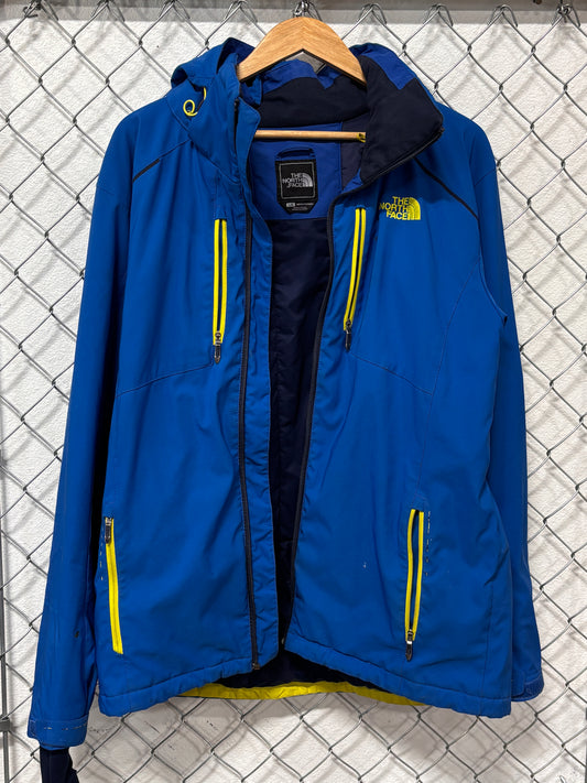 The North Face Blue Shell Zip Up Jacket Broken Zipper Size Large