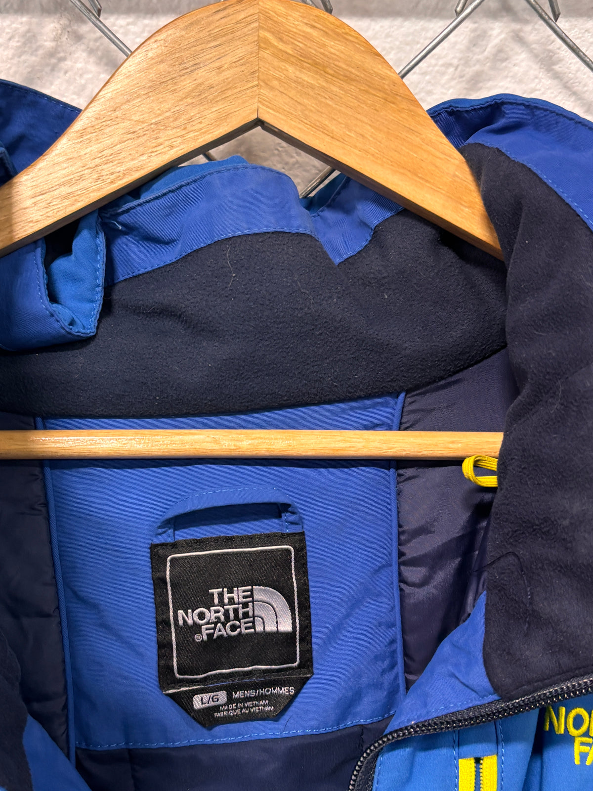 The North Face Blue Shell Zip Up Jacket Broken Zipper Size Large