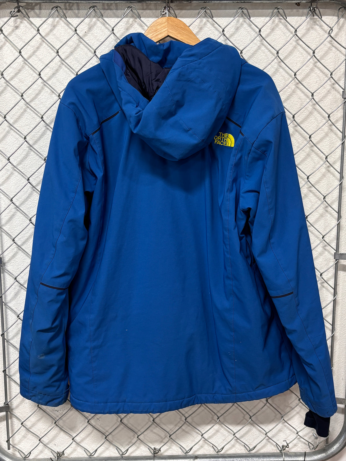 The North Face Blue Shell Zip Up Jacket Broken Zipper Size Large