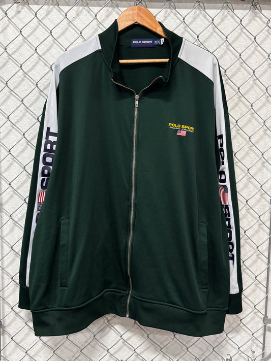 Ralph Lauren Polo Sport Green Zip Up Track Jacket Size 4XL