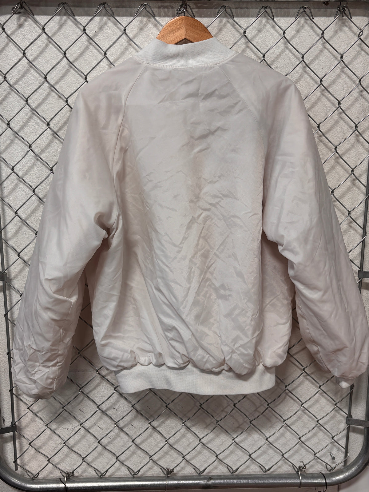 Vintage 80's White Hartwell Bomber Nylon Jacket Size XL