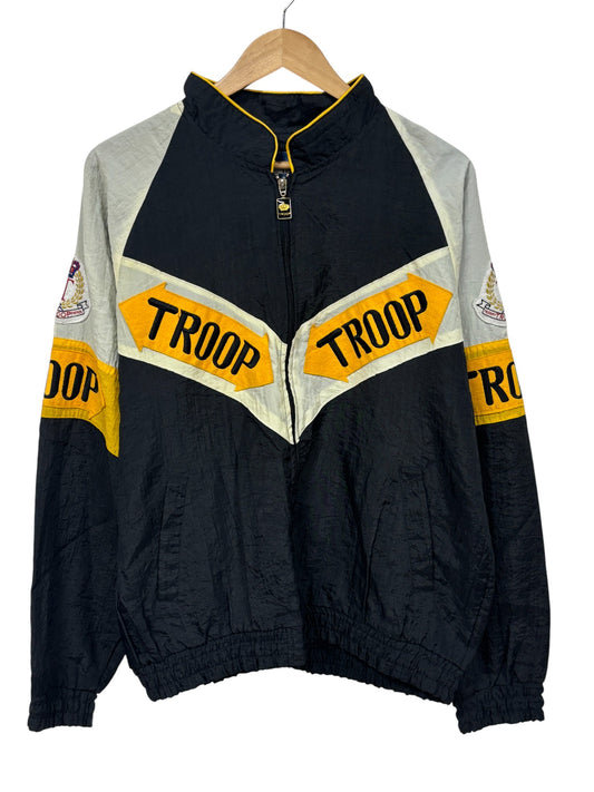 Vintage 80's World of Troop Hip Hop Rap Zip Up Windbreaker Jacket Size Large