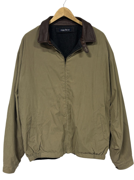 Vintage Nautica Reversible Tan Harrington Style Jacket Size XXL