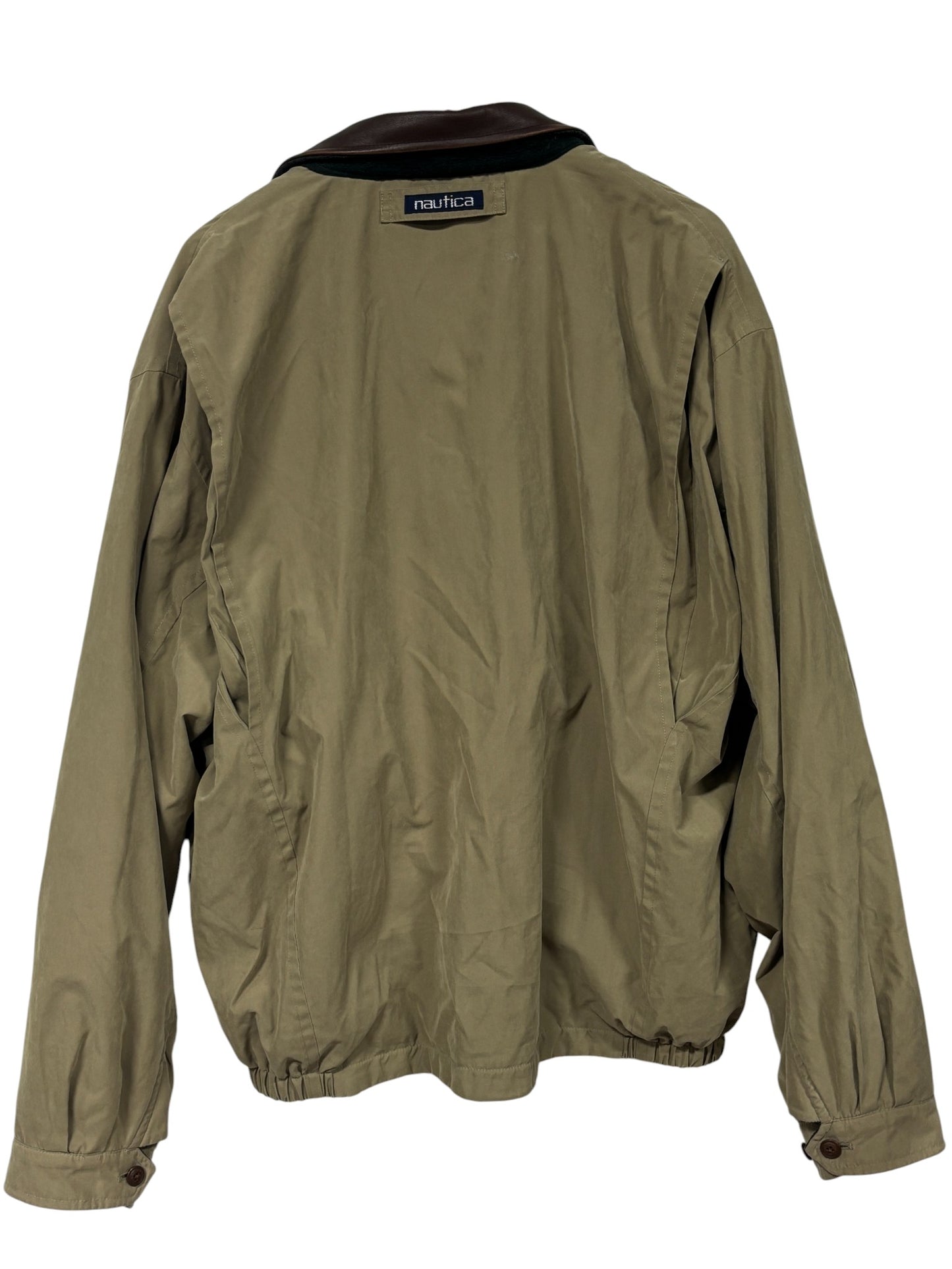 Vintage Nautica Reversible Tan Harrington Style Jacket Size XXL