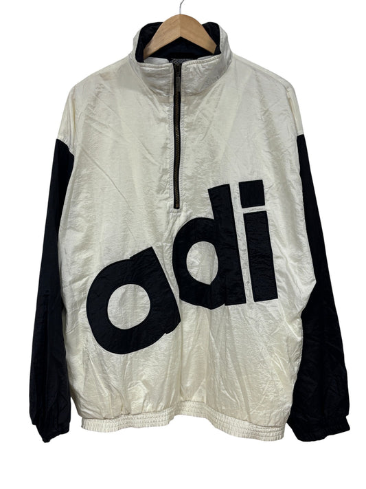 Vintage 90's Adidas Wrap Around Quarter Zip Windbreaker Jacket Size XL